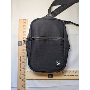 Thread black crossbody bag small